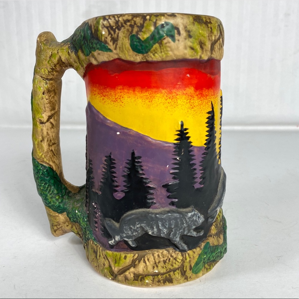 3D Wolves Stein Mug Yellowstone Park Karol Western - Picture 5 of 6